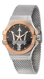 Maserati Potenza Quartz Grey Dial Silver Mesh Bracelet Watch For Men - R8853108007 Authentic Buy Shop Now