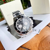 Michael Kors Everest Chronograph Black Dial Silver Steel Strap Watch For Men - MK8256 Authentic Buy Shop Now