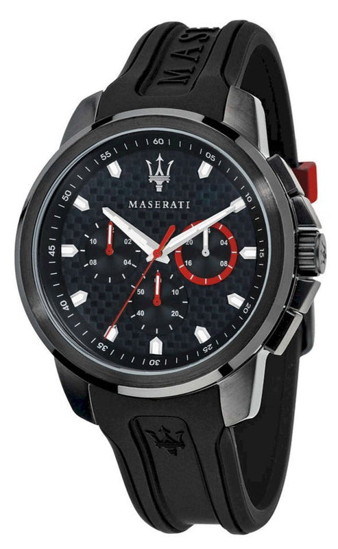 Maserati SFIDA Chronograph Quartz Stainless Steel Black Dial Watch For Men - R8851123007 Authentic Buy Shop Now
