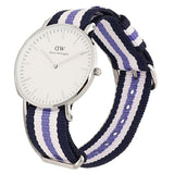 Daniel Wellington Classic Trinity White Dial Three Tone Nylon Strap Watch For Women - 0609DW Authentic Buy Shop Now