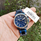 Fossil Grant Chronograph Blue Dial Blue Steel Strap Watch for Men - FS5230 Authentic Buy Shop Now