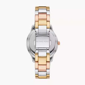 Michael Kors Tibby Three Hand Crystals Silver Dial Two Tone Steel Strap Watch for Women - MK4576 Authentic Buy Shop Now