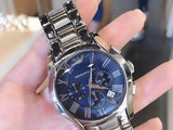 Emporio Armani Classic Blue Dial Silver Steel Strap Watch For Men - AR1635 Authentic Buy Shop Now