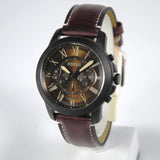 Fossil Grant Chronograph Brown Dial Brown Leather Strap Watch for Men - FS5088 Authentic Buy Shop Now