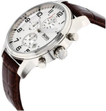 Hugo Boss Aeroliner Chronoraph White Dial Brown Leather Strap Watch For Men - HB1512447 Authentic Buy Shop Now