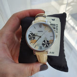 Fossil Jacqueline Three-Hand White Dial Yellow Leather Strap Watch for Women - ES4812 Authentic Buy Shop Now