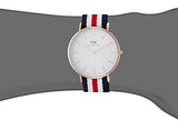 Daniel Wellington Classic Canterbury White Dial Two Tone Nylon Strap Watch For Men - DW00100002 Authentic Buy Shop Now