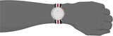Daniel Wellington Classic Canterbury White Dial Two Tone Nylon Strap Watch For Men - DW00100002 Authentic Buy Shop Now