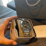 Fossil Grant Chronograph Black Dial Silver Steel Strap Watch for Men - FS4994 Authentic Buy Shop Now