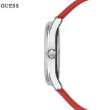 Guess G-Twist Silver Dial Red Rubber Strap Watch for Women - W0911L9 Authentic Buy Shop Now
