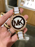 Michael Kors Parker White Dial Two Tone Steel Strap Watch for Women - MK6365 Authentic Buy Shop Now