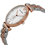 Emporio Armani Retro Silver Dial Two Tone Steel Strap Watch For Men - AR1677 Authentic Buy Shop Now