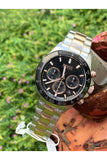 Hugo Boss Here Chronograph Black Dial Two Tone Steel Strap Watch for Men - 1513757 Authentic Buy Shop Now