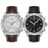 Tissot PR 100 Sport Quartz Chronograph Silver Dial Brown Leather Strap Watch For Men - T101.617.16.031.00 Authentic Buy Shop Now