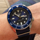 Seiko 5 Sports Automatic SKX Blue Dial Blue NATO Strap Watch For Men - SRPD51K2 Authentic Buy Shop Now