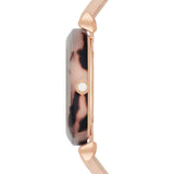 Emporio Armani Mother of Pearl Dial Beige Leather Strap Watch For Women - AR11004 Authentic Buy Shop Now
