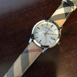 Burberry The City Silver Dial Brown Leather Strap Watch for Women - BU9025 Authentic Buy Shop Now