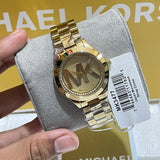 Michael Kors Slim Runway Gold Dial Gold Steel Strap Watch for Women - MK3477 Authentic Buy Shop Now