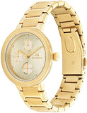 Tommy Hilfiger Joy Analog Gold Dial Gold Steel Strap Watch For Women - 1782536 Authentic Buy Shop Now
