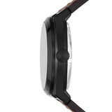 Fossil Everett Automatic Analog Black Dial Brown Leather Strap Watch for Men - ME3207 Authentic Buy Shop Now