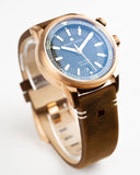 Maurice Lacroix Pontos S Diver Automatic Black Dial Brown Leather Strap Watch For Men - PT6248-BRZ01-330-2 Authentic Buy Shop Now