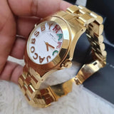 Marc Jacobs Rivera White Dial Gold Steel Strap Watch for Women - MBM3137 Authentic Buy Shop Now