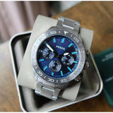 Fossil Bannon Multifunction Blue Dial Silver Steel Strap Watch for Men - BQ2503 Authentic Buy Shop Now