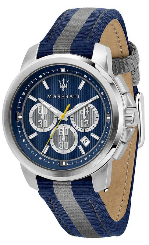 Maserati Royale 44mm Stainless Steel Fiber Strap Watch For Men - R8871637001 Authentic Buy Shop Now