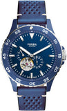 Fossil Crewmaster Sports Automatic Blue Dial Blue Leather Strap Watch for Men - ME3149 Authentic Buy Shop Now