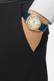 Versace Viamond Quartz White Dial Blue Leather Strap Watch For Men - VEPO00120 Authentic Buy Shop Now