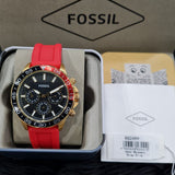 Fossil Bannon Multifunction Black Dial Red Silicone Strap Watch for Men - BQ2499 Authentic Buy Shop Now