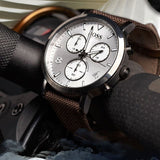 Hugo Boss Spirit White Dial Brown Nylon Strap Watch for Men - 1513690 Authentic Buy Shop Now