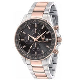 Maserati SFIDA Black Dial Two Tone Steel Strap Watch For Men - R8873640014 Authentic Buy Shop Now