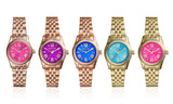 Michael Kors Lexington Quartz Pink Dial Rose Gold Steel Strap Watch For Women - MK3273 Authentic Buy Shop Now