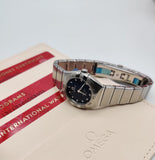 Omega Constellation Manhattan Quartz Diamonds Blue Dial Silver Steel Strap Watch for Women - 131.10.25.60.53.001 Authentic Buy Shop Now