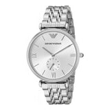 Emporio Armani Classic Silver Dial Silver Steel Strap Watch For Men - AR1819 Authentic Buy Shop Now