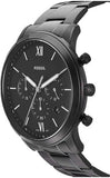 Fossil Neutra Chronograph Black Dial Black Steel Strap Watch for Men - FS5474 Authentic Buy Shop Now