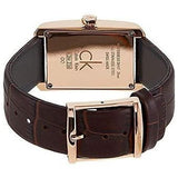 Calvin Klein Window White Dial Brown Leather Strap Watch for Women - K2M23620 Authentic Buy Shop Now