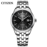 Citizen Eco Drive Black Dial Silver Steel Strap Watch For Men - BM7250-56E Authentic Buy Shop Now