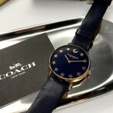 Coach Perry Black Dial Black Leather Strap Watch for Women - 14503042 Authentic Buy Shop Now