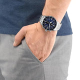 Citizen Eco Drive Chronograph Blue Dial Silver Stainless Steel Watch For Men - CA0690-88L Authentic Buy Shop Now