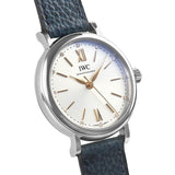 IWC Portofino Automatic Silver Dial Blue Leather Strap Watch for Women - IW357411 Authentic Buy Shop Now