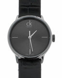 Calvin Klein Accent Black Dial Black Leather Strap Watch for Women - K2Y2Y1C3 Authentic Buy Shop Now