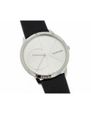 Calvin Klein Minimal Silver Dial Black Leather Strap Watch for Men - K3M211CY Authentic Buy Shop Now