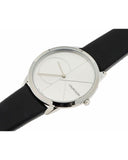 Calvin Klein Minimal Silver Dial Black Leather Strap Watch for Men - K3M211CY Authentic Buy Shop Now