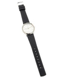 Calvin Klein Minimal Silver Dial Black Leather Strap Watch for Women - K3M221C6 Authentic Buy Shop Now
