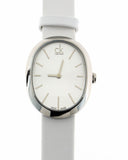 Calvin Klein Incentive White Dial White Leather Strap Watch for Women - K3P231L6 Authentic Buy Shop Now