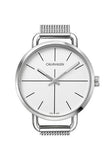 Calvin Klein Even White Dial Silver Mesh Bracelet Watch for Women - K7B23126 Authentic Buy Shop Now