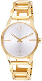Calvin Klein Stately Silver Dial Gold Steel Strap Watch for Women - K3G23526 Authentic Buy Shop Now