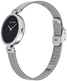Calvin Klein Even Black Dial Silver Mesh Bracelet Watch for Women - K7B23121 Authentic Buy Shop Now